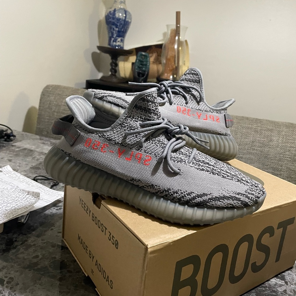 Grey adidas’s Yeezys